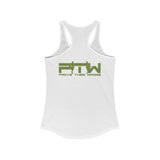 Prove Them Wrong Women's Tank Top With Olive Green Logo (Multiple Tank Colors/Non Embroidered)