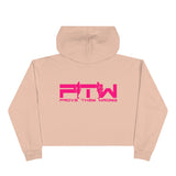 Prove Them Wrong Crop Top Hoodie With Hot Pink Logo (Multiple Hoodie Colors Non/Embroidered)