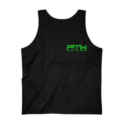 Prove Them Wrong Tank Top With Light Green Logo (Multiple Tank Colors/Non Embroidered)