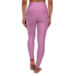 Pink Prove Them Wrong High Waisted Leggings With White Logo (Non Embroidered)