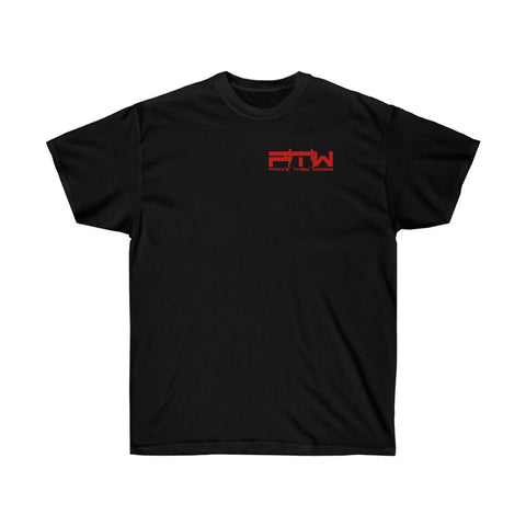 Prove Them Wrong T-Shirt With Red Logo (Multiple Shirt Colors/Non Embroidered)