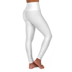 White Prove Them Wrong High Waisted Leggings With Black Logo (Non Embroidered)