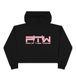 Prove Them Wrong Crop Top Hoodie With Light Pink Logo (Multiple Hoodie Colors Non/Embroidered)