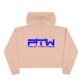 Prove Them Wrong Crop Top Hoodie With Blue Logo (Multiple Hoodie Colors Non/Embroidered)