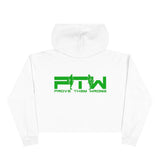 Prove Them Wrong Crop Top Hoodie With Light Green Logo (Multiple Hoodie Colors Non/Embroidered)