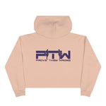 Prove Them Wrong Crop Top Hoodie With Purple Logo (Multiple Hoodie Colors Non/Embroidered)