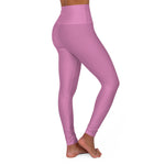 Pink Prove Them Wrong High Waisted Leggings With Black Logo (Non Embroidered)