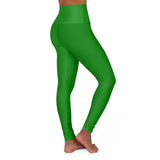 Green Prove Them Wrong High Waisted Leggings With Black Logo (Non Embroidered)