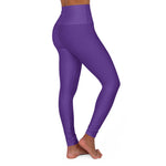 Purple Prove Them Wrong High Waisted Leggings With White Logo (Non Embroidered)