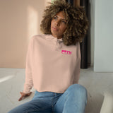 Prove Them Wrong Crop Top Hoodie With Hot Pink Logo (Multiple Hoodie Colors Non/Embroidered)