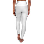 White Prove Them Wrong High Waisted Leggings With Black Logo (Non Embroidered)