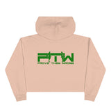 Prove Them Wrong Crop Top Hoodie With Green Logo (Multiple Hoodie Colors Non/Embroidered)