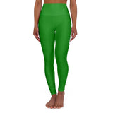 Green Prove Them Wrong High Waisted Leggings With White Logo (Non Embroidered)