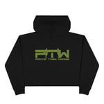 Prove Them Wrong Crop Top Hoodie With Olive Green Logo (Multiple Hoodie Colors Non/Embroidered)