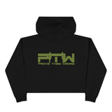 Prove Them Wrong Crop Top Hoodie With Olive Green Logo (Multiple Hoodie Colors Non/Embroidered)