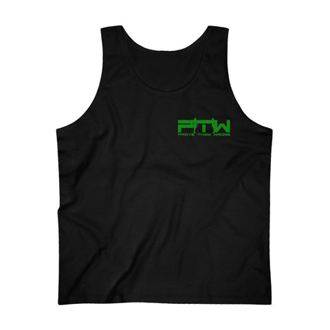 Prove Them Wrong Tank Top With Green Logo (Multiple Tank Colors/Non Embroidered)