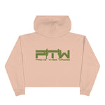 Prove Them Wrong Crop Top Hoodie With Olive Green Logo (Multiple Hoodie Colors Non/Embroidered)