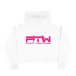 Prove Them Wrong Crop Top Hoodie With Hot Pink Logo (Multiple Hoodie Colors Non/Embroidered)