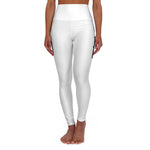 White Prove Them Wrong High Waisted Leggings With Black Logo (Non Embroidered)