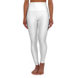 White Prove Them Wrong High Waisted Leggings With Black Logo (Non Embroidered)