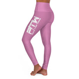 Pink Prove Them Wrong High Waisted Leggings With White Logo (Non Embroidered)