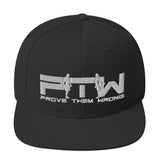 Prove Them Wrong Snapback Hat With White Logo (Multiple Hat Colors/Embroidered)