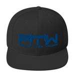 Prove Them Wrong Snapback Hat With Blue Logo (Multiple Hat Colors/Embroidered)