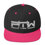 Prove Them Wrong Snapback Hat With White Logo (Multiple Hat Colors/Embroidered)