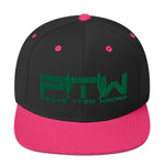 Prove Them Wrong Snapback Hat With Green Logo (Multiple Hat Colors/Embroidered)