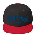 Prove Them Wrong Snapback Hat With Blue Logo (Multiple Hat Colors/Embroidered)