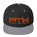 Prove Them Wrong Snapback Hat With Orange Logo (Multiple Hat Colors/Embroidered)