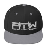 Prove Them Wrong Snapback Hat With White Logo (Multiple Hat Colors/Embroidered)