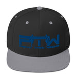 Prove Them Wrong Snapback Hat With Blue Logo (Multiple Hat Colors/Embroidered)