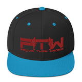 Prove Them Wrong Snapback Hat With Red Logo (Multiple Hat Colors/Embroidered)