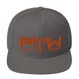 Prove Them Wrong Snapback Hat With Orange Logo (Multiple Hat Colors/Embroidered)