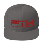 Prove Them Wrong Snapback Hat With Red Logo (Multiple Hat Colors/Embroidered)