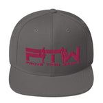 Prove Them Wrong Snapback Hat With PInk Logo (Multiple Hat Colors/Embroidered)