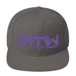 Prove Them Wrong Snapback Hat With Purple Logo (Multiple Hat Colors/Embroidered)