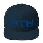 Prove Them Wrong Snapback Hat With Blue Logo (Multiple Hat Colors/Embroidered)