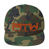 Prove Them Wrong Snapback Hat With Orange Logo (Multiple Hat Colors/Embroidered)