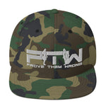 Prove Them Wrong Snapback Hat With White Logo (Multiple Hat Colors/Embroidered)