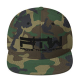 Prove Them Wrong Snapback Hat With Black Logo (Multiple Hat Colors/Embroidered)