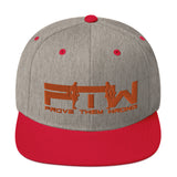 Prove Them Wrong Snapback Hat With Orange Logo (Multiple Hat Colors/Embroidered)