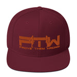 Prove Them Wrong Snapback Hat With Orange Logo (Multiple Hat Colors/Embroidered)