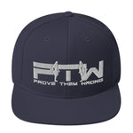 Prove Them Wrong Snapback Hat With White Logo (Multiple Hat Colors/Embroidered)