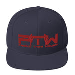 Prove Them Wrong Snapback Hat With Red Logo (Multiple Hat Colors/Embroidered)