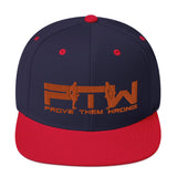 Prove Them Wrong Snapback Hat With Orange Logo (Multiple Hat Colors/Embroidered)