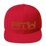 Prove Them Wrong Snapback Hat With Orange Logo (Multiple Hat Colors/Embroidered)