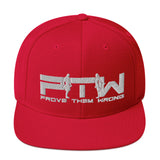 Prove Them Wrong Snapback Hat With White Logo (Multiple Hat Colors/Embroidered)