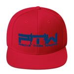 Prove Them Wrong Snapback Hat With Blue Logo (Multiple Hat Colors/Embroidered)